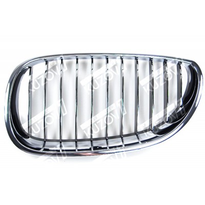 Решетка радиатора (левая) Полностью Хромированная TYG для BMW 5 (E60 / E61) 2007-2010 - фото
