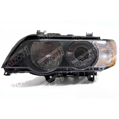 Передняя фара (левая) C Белым Поворотом, H7/Hb3, TYC для BMW X5 (E53) 1999-2003 - фото