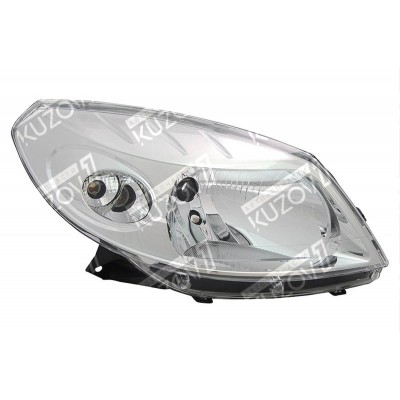 Передняя фара (правая) Хром, DEPO для DACIA SANDERO 2007-2013 - фото