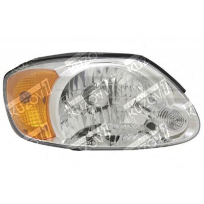 Передняя фара (правая) Желтый Поворот, DEPO для HYUNDAI ACCENT 2002-2005 - фото