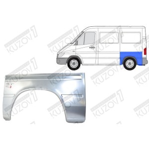 КРЫЛО ЗАДНЕЕ (ЛЕВОЕ) РЕМКОМПЛЕКТ, 66 СМ, ОРИГИНАЛ, 0.8 ММ, ПОЛЬША - фото