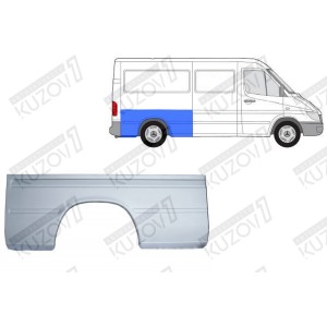 КРЫЛО ЗАДНЕЕ (ПРАВОЕ) РЕМКОМПЛЕКТ, 66 СМ, ОРИГИНАЛ, 0.8 ММ, ПОЛЬША