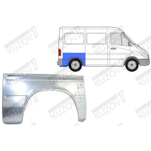 КРЫЛО ЗАДНЕЕ (ПРАВОЕ) РЕМКОМПЛЕКТ, 66 СМ, ОРИГИНАЛ, 0.8 ММ, ПОЛЬША - фото