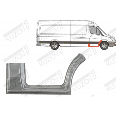 Арка Передняя + Порог + 1/3 Стойки (правая) Polcar для Volkswagen CRAFTER 2006-2016 - фото