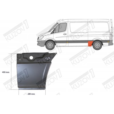 Крыло Заднее (левое) Передняя Часть, Klokkerholm для Volkswagen CRAFTER 2006-2016 - фото
