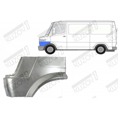 Крыло переднее (левое) Klokkerholm для Mercedes T1 (207-410) 1977-1995 - фото