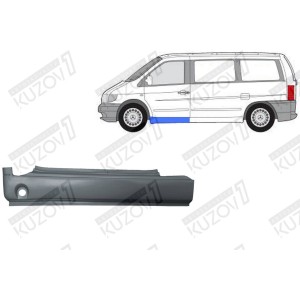 ПОРОГ (ЛЕВЫЙ) ПОД ПЕРЕДНЮЮ ДВЕРЬ, ОРИГИНАЛ, 0.8 ММ, ПОЛЬША  - фото