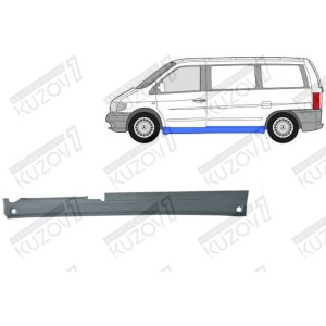 ПОРОГ (ЛЕВЫЙ) ВСЯ ДЛИНА, ВЕРСИЯ БЕЗ БОКОВОЙ СДВИЖНОЙ ДВЕРИ,  ОРИГИНАЛ, 0.8 ММ, ПОЛЬША - фото