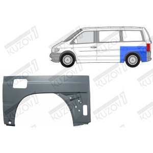 КРЫЛО ЗАДНЕЕ (ЛЕВОЕ) РЕМКОМПЛЕКТ, 74 СМ, ОРИГИНАЛ, 0.8 ММ, ПОЛЬША - фото