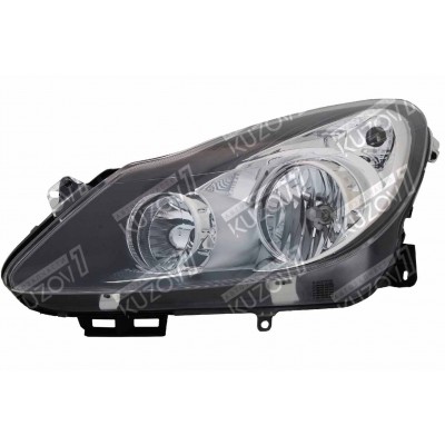Передняя фара (левая) Темная, TYC для OPEL CORSA D 2006-2011 - фото