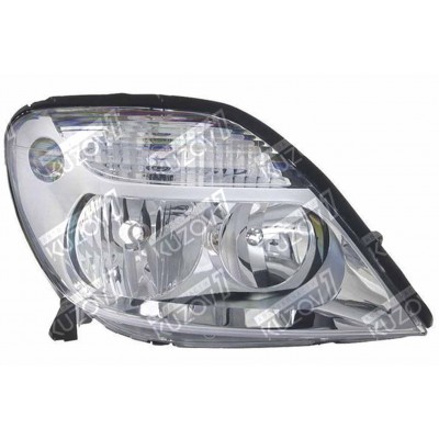 Передняя фара (правая) Хром, DEPO для RENAULT SCENIC 1999-2003 - фото