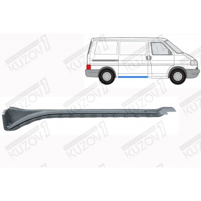 Порог (правый) Внутренний, POLCAR для Volkswagen T4 1990-1996 - фото