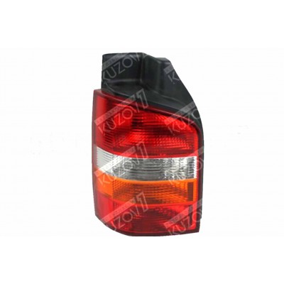Задний фонарь (левый) Красно-Бело-Желтый, 1 Дверь, DEPO для Volkswagen T5 2003-2009 - фото